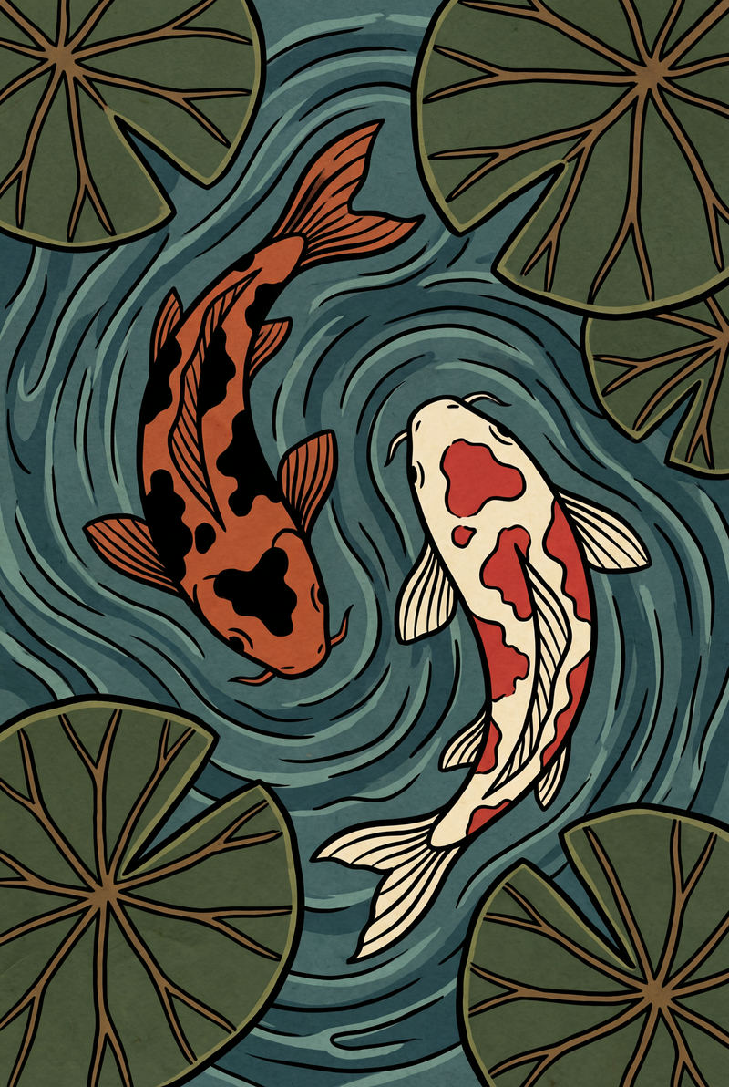 Silent Swimming — AI wall art print | Artisto Studios