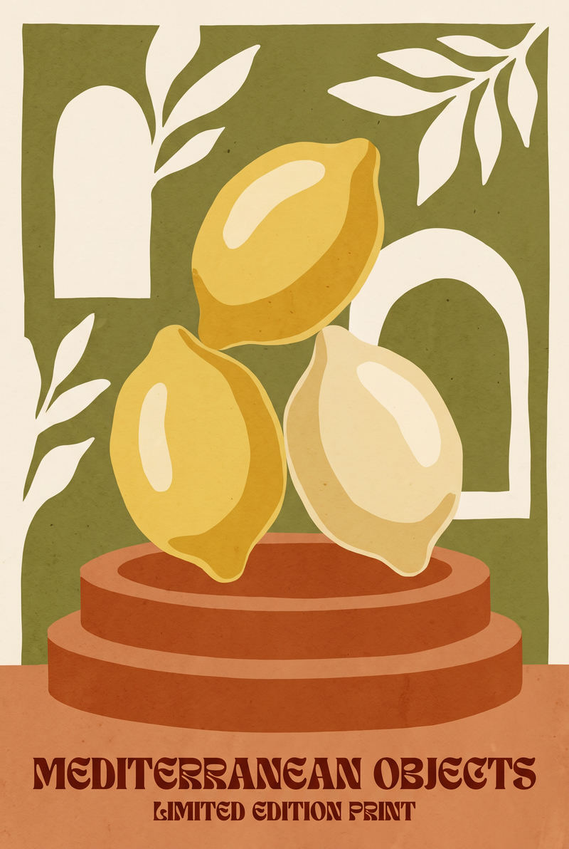 LimitedEditionCitrons — AI wall art print | Artisto Studios