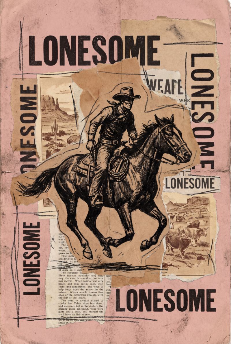 Lonesome — AI wall art print | Artisto Studios