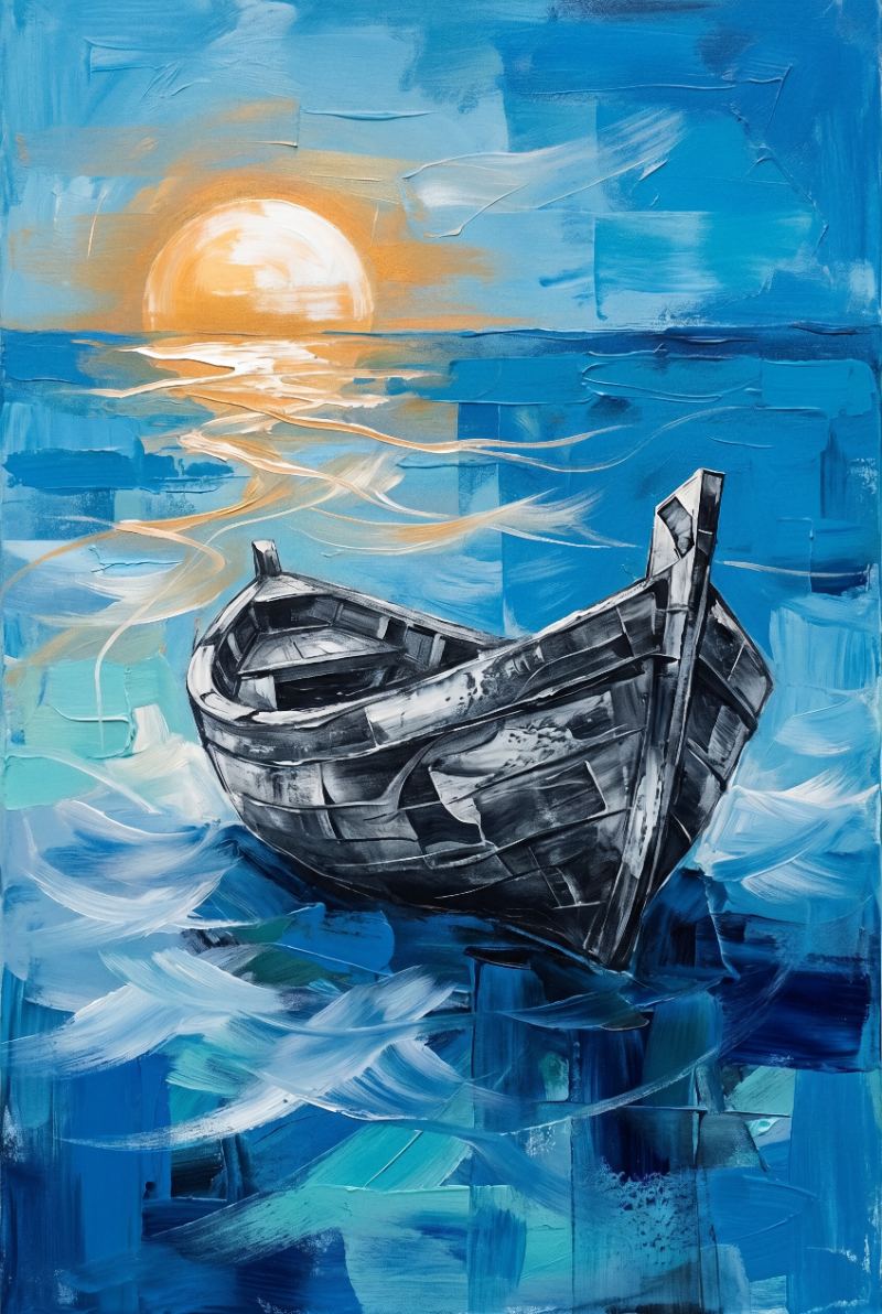Boat — AI wall art print | Artisto Studios