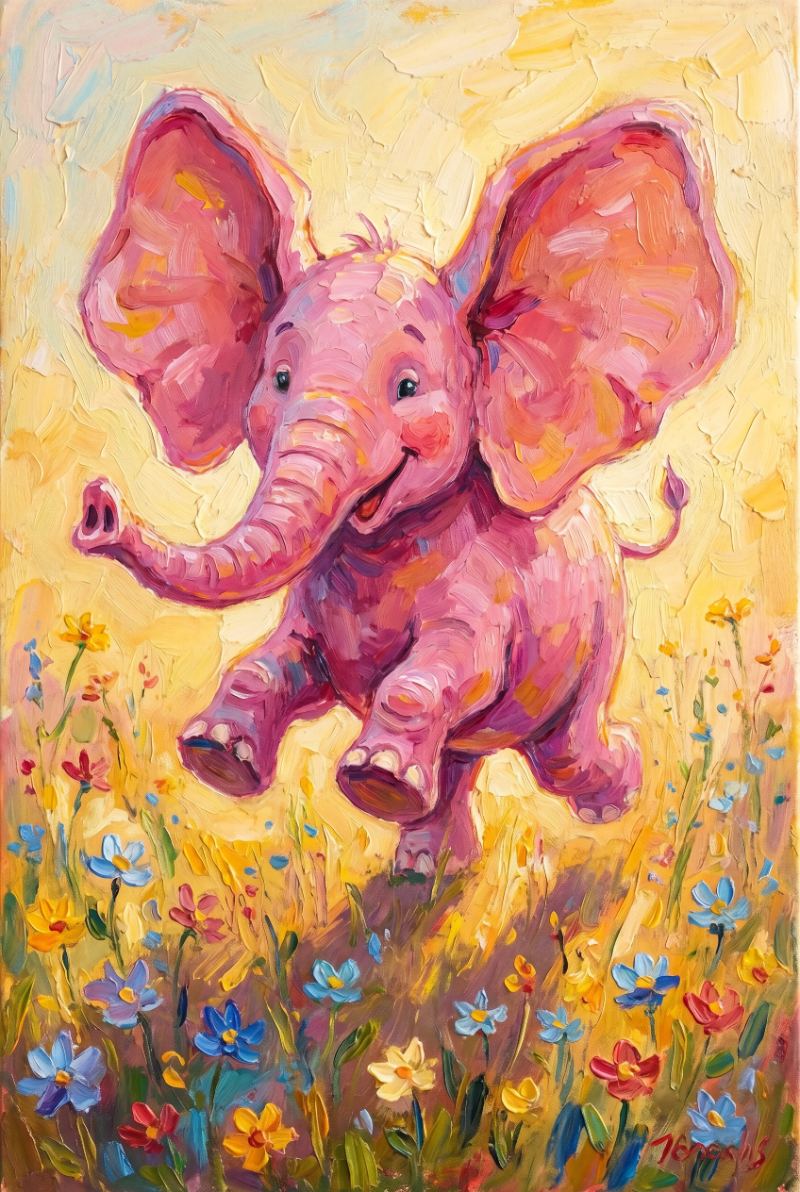 Blue Elephant — AI wall art print | Artisto Studios