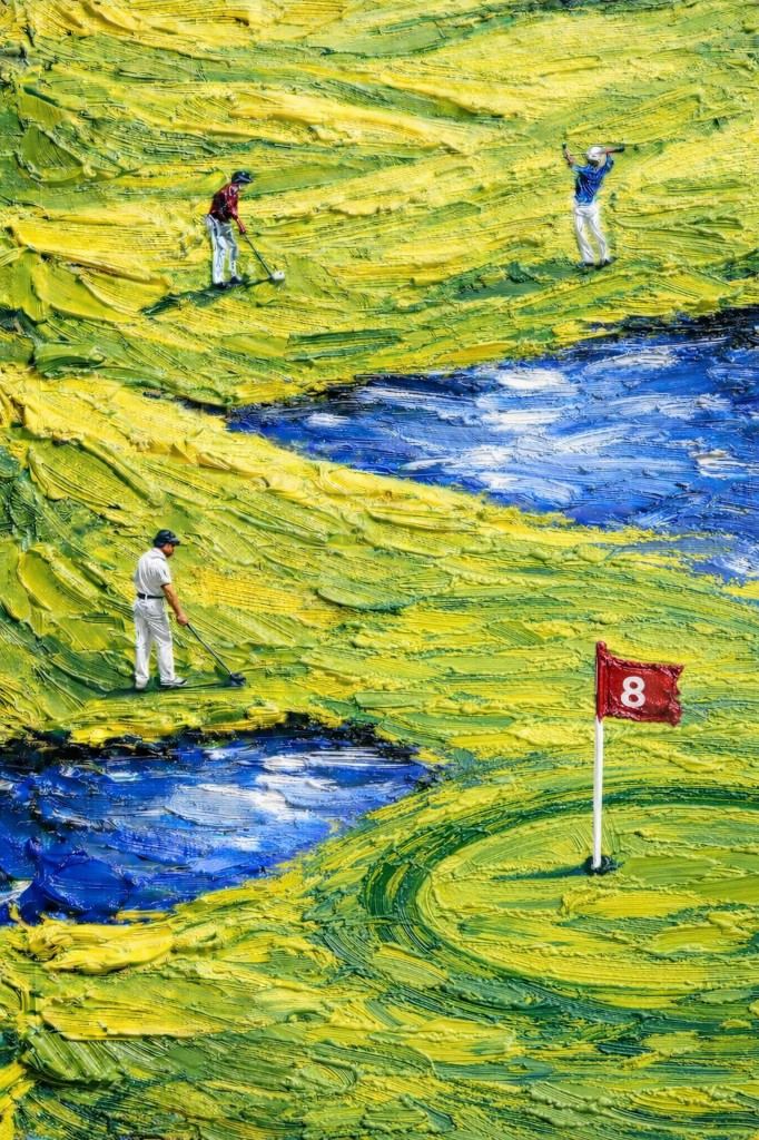 Fairway Eight — AI wall art print | Artisto Studios