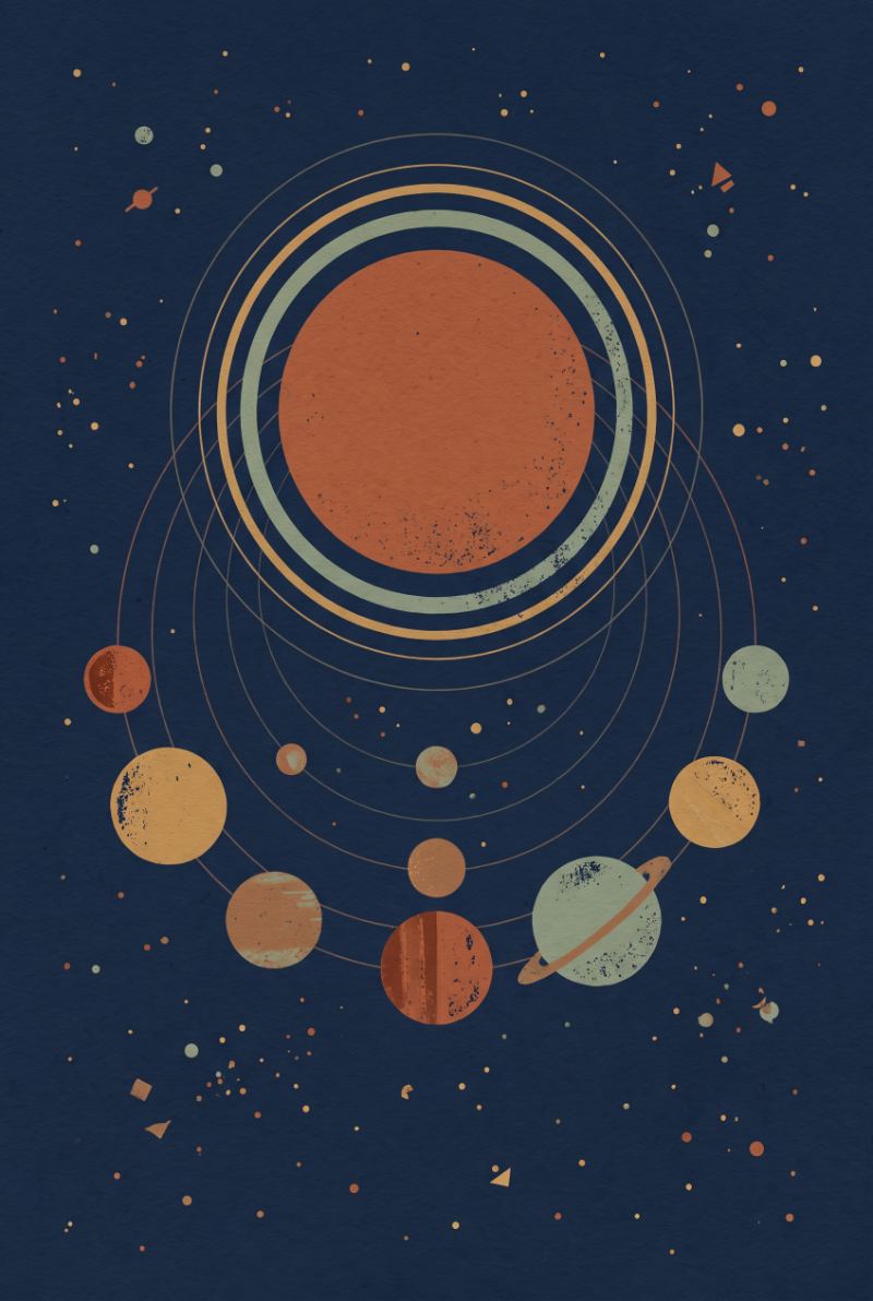 Midnight Solar — AI wall art print | Artisto Studios