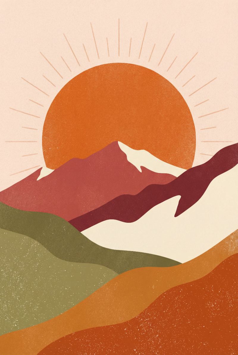 Sunset Montana — AI wall art print | Artisto Studios