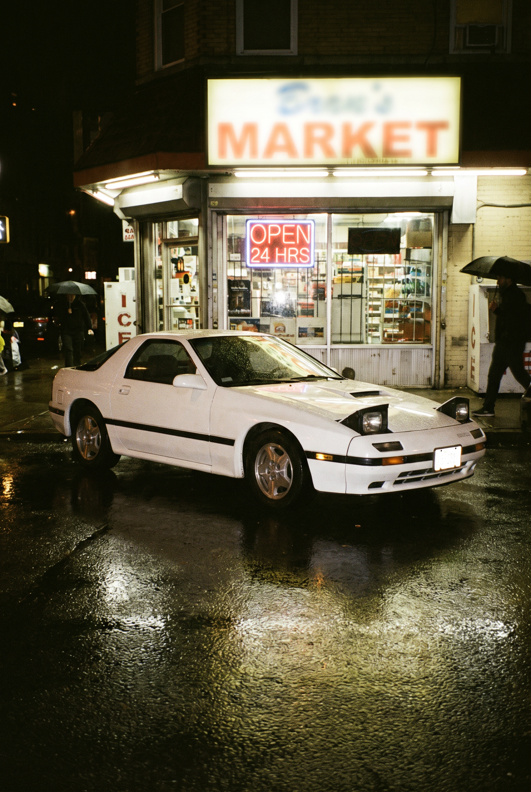 White Car, Neon Market