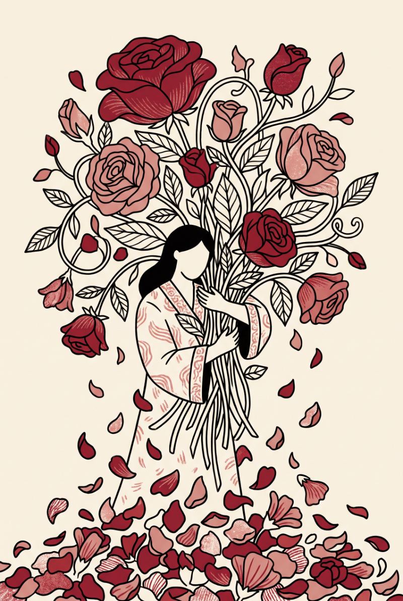 Petals Held High — AI wall art print | Artisto Studios