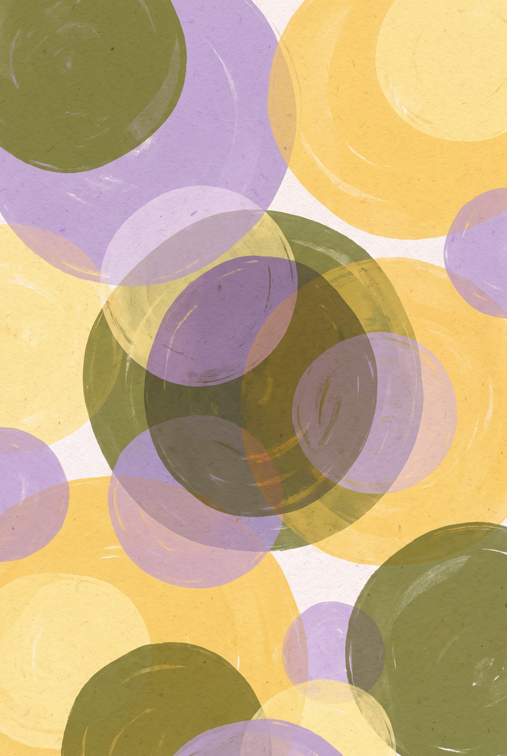 Circles Colliding Yellow