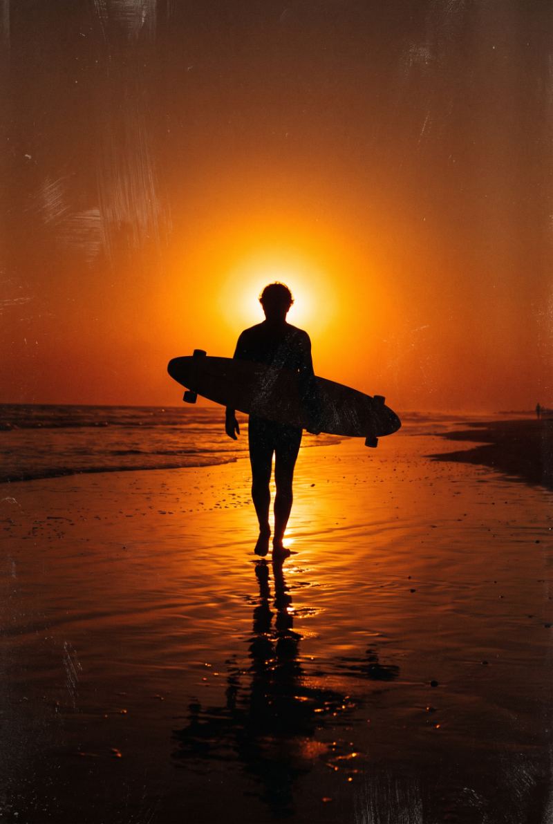 Surfer's Halo — AI wall art print | Artisto Studios