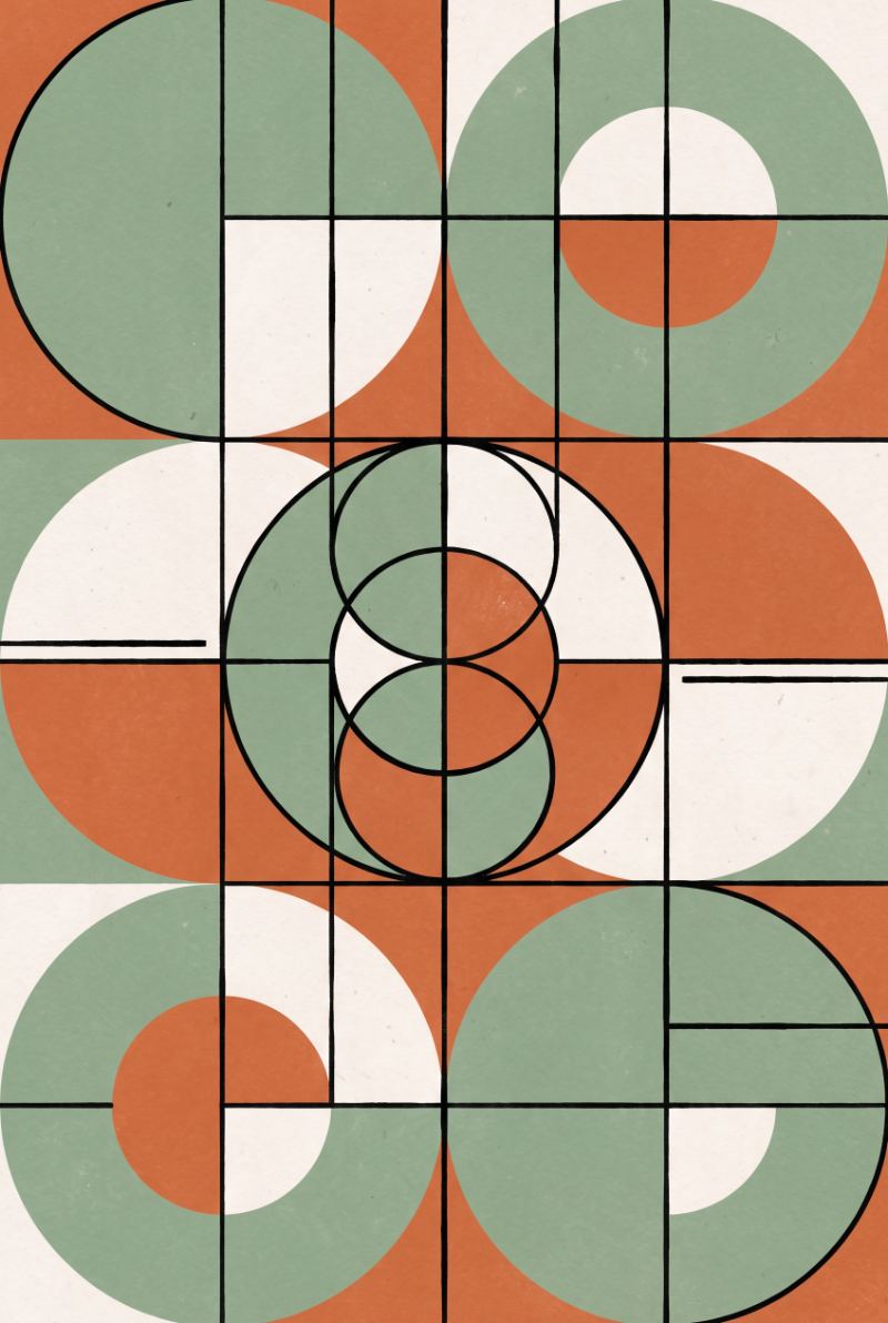 Modular Circles Grid — AI wall art print | Artisto Studios