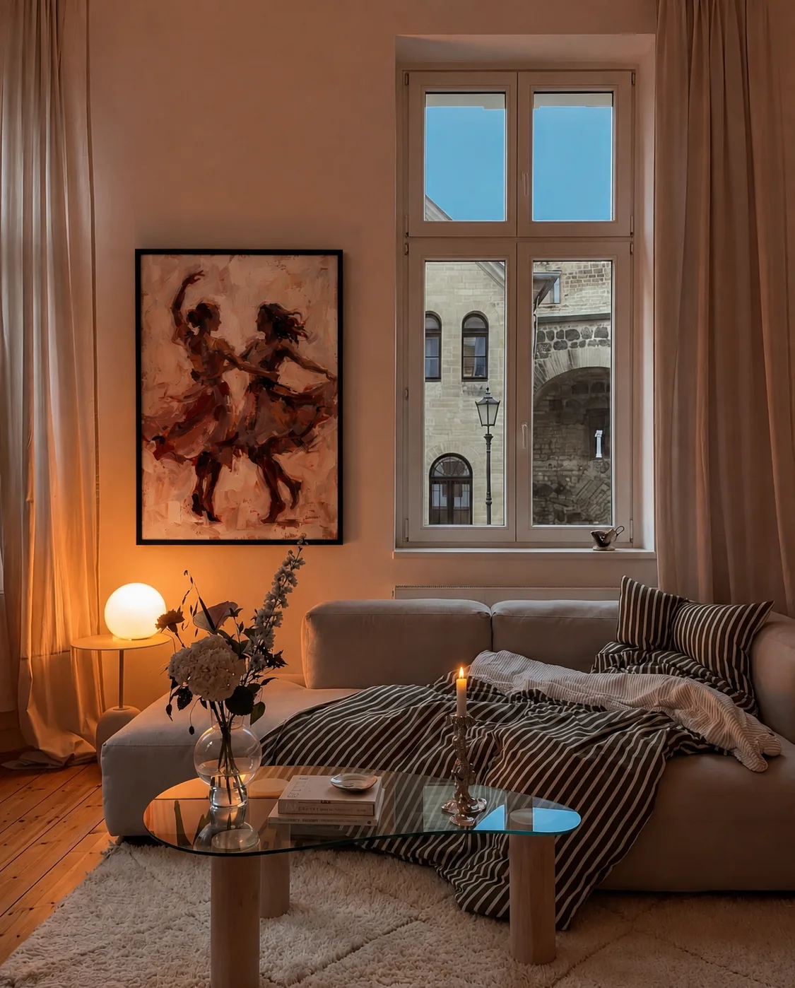 Styled room with dancing
