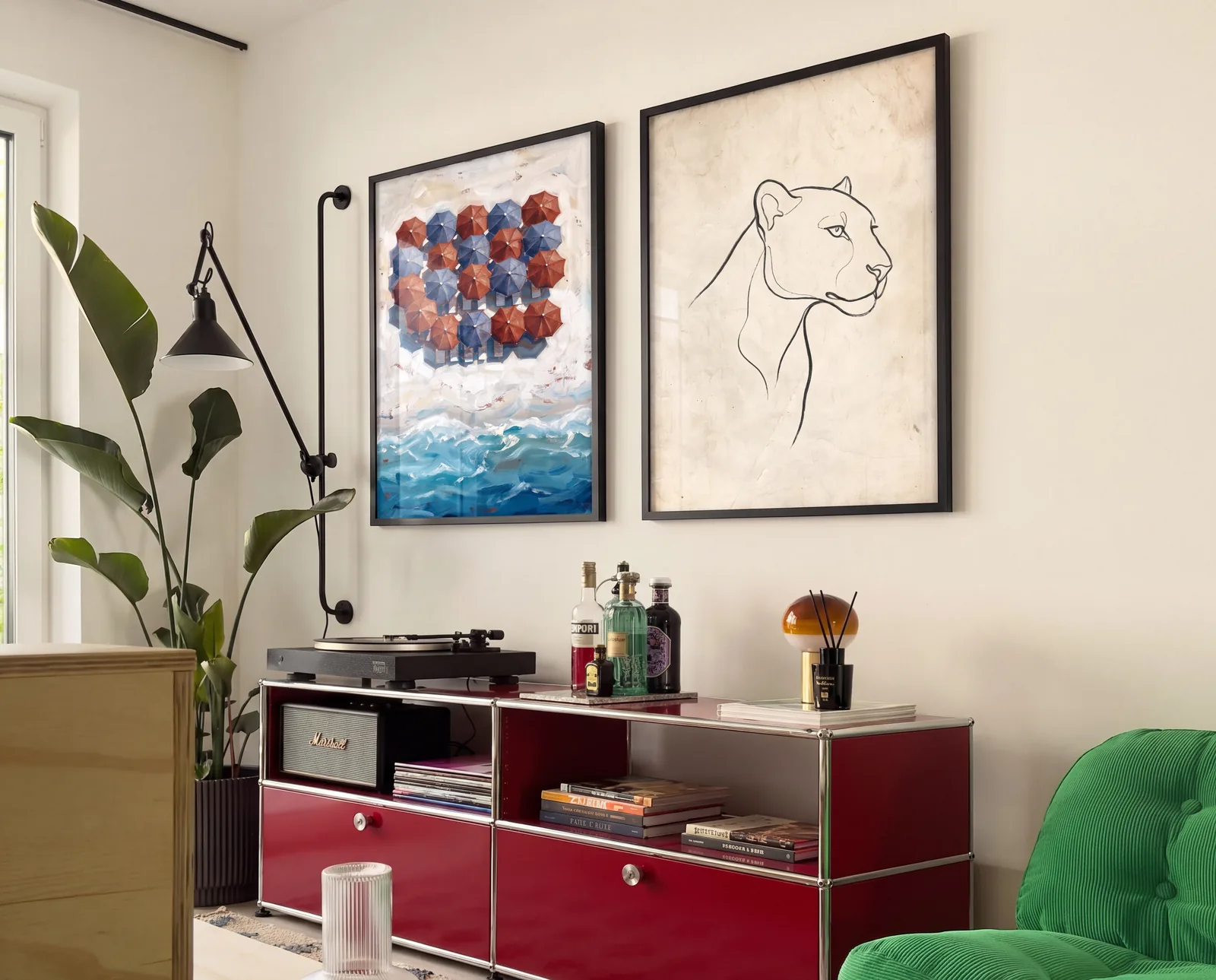 Styled room with Umbrellas And Tide and Weight Study