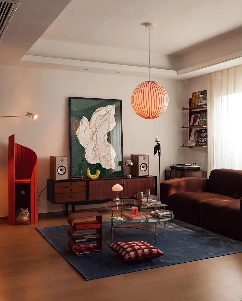 Styled room with Ivory Form On Green